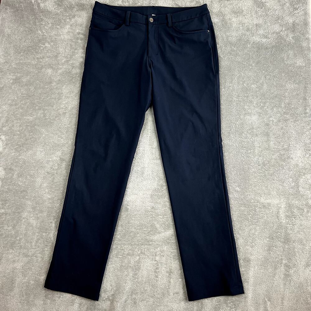 Lululemon ABC Comission Pants Mens 34 Navy Blue Performance Stretch Golf